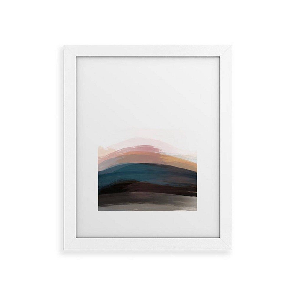 Photos - Other Decoration Deny Designs 8"x10" Alilscribble Goodnight White Framed Art Print: Modern Style, Cardstock, Digital Abstract Art