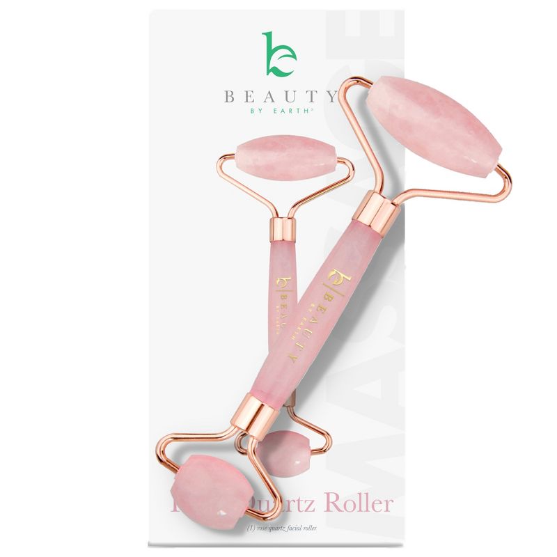 Beauty by Earth Rose Quartz Face Roller Skin Care Tools, Face Massager Roller, 1 of 14