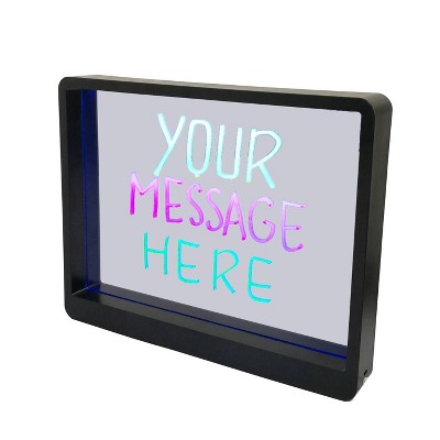  Mirrored LED Lit Message Board Black - Room Essentials™ 