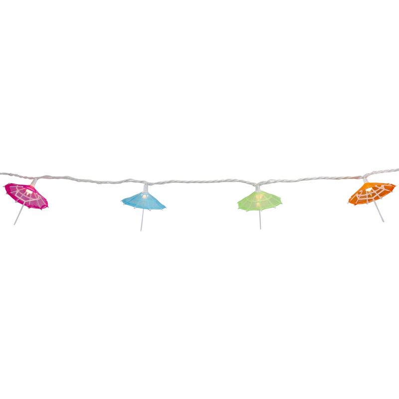 Northlight 10 Count Colorful Drink Umbrella Novelty String Lights, 6.5 ft White Wire, 3 of 5