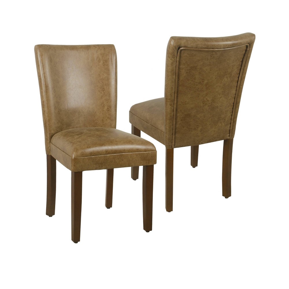 Set of 2 Parsons Dining Chair Distressed Brown - Homepop was $239.99 now $179.99 (25.0% off)