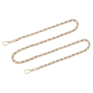Unique Bargains Leather Iron Flat with Buckles Shoulder Bags Handbag Chain - 1 of 4