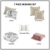Gulches King/Cal King 7 Piece Printed Seersucker Comforter Set with Throw Blanket Taupe/Blush - 2 of 4