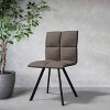 LeisureMod Wesley Modern Vegan Leather Dining Chair Set of 4 - Black Metal Legs, Durable and Easy to Clean, Perfect for Dining Rooms - 2 of 4