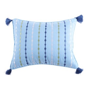 Catalina Embroidered Tassel Decorative Pillow - Levtex Home - 1 of 4