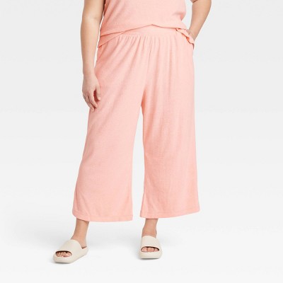 plus size pull on wide leg pants