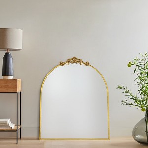 TEHOME Luna Arched Stainless Steel Framed Orante Mirror Wall Mounted Bathroom Vanity Mirror - 1 of 4