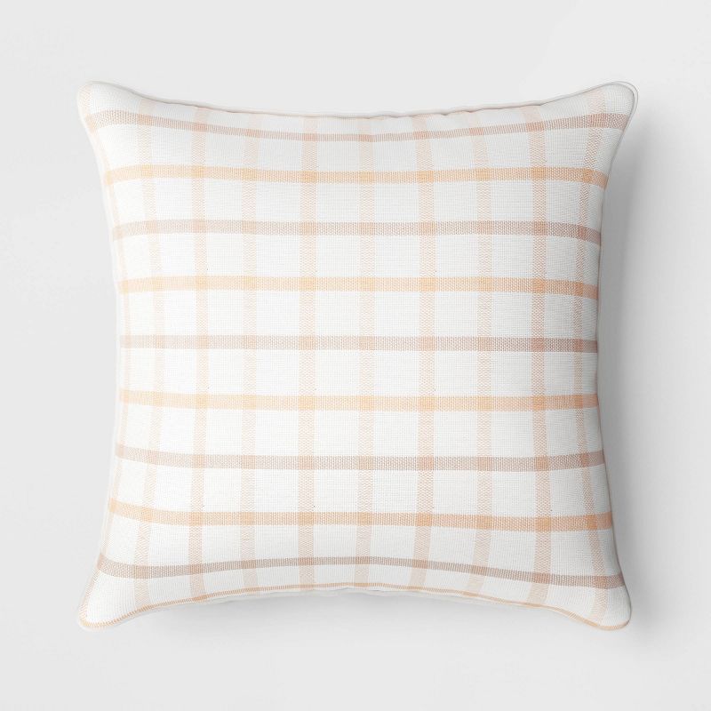 Woven Grid Square Throw Pillow - Threshold™, 1 of 7