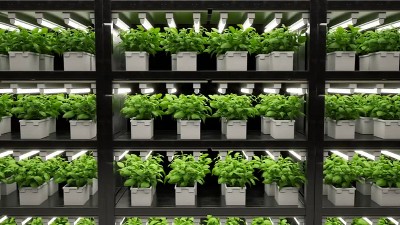 Self-Watering Green and Orange Plastic Trellis Planter Box