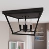 Hunter Fans 14" Laurel Ridge Ceiling Light Natural Iron Finish - Elegant 4-Light Flush Mount for Formal Spaces - 3 of 4