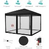 10x10ft Easy Pop-Up Canopy, Outdoor Screen Tent with Mosquito Netting, 2 Zipper Doors, and Roller Bag for Yard Camping Picnic Party Events - 2 of 4