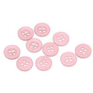 Unique Bargains Resin Craft DIY Round Flat 4-Hole Replacement Sewing Buttons 10 Pcs - 1 of 4