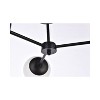 Elegant Lighting Briggs 26 inch flush mount in black with white shade - 4 of 4