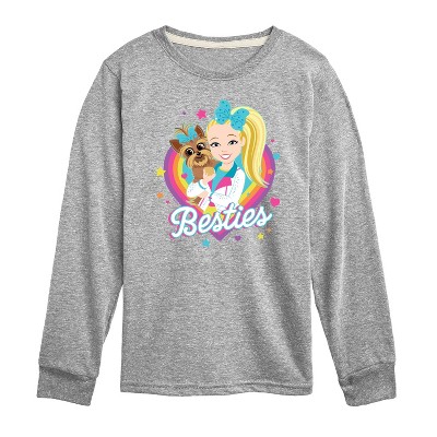JoJo Siwa Besties Long Sleeve Graphic T-Shirt - Athletic Heather - 5T