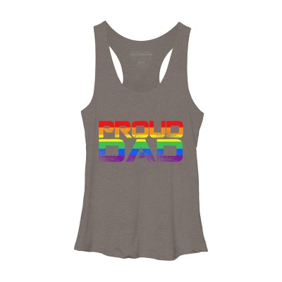 Adult Design By Humans LGBTQ+ Proud Dad Father's Day By KangThien Racerback Tank Top