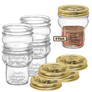 Bormioli Rocco Quattro Stagioni Glass Jars - 9.25 Oz Stackable Storage Jars with Wide Mouth & Aluminum Lids - Glass Containers - Made in Italy - 1 of 4