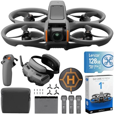 DJI Avata 2 Fly More Combo (3 Batteries) FPV Drone & 128GB Care Bundle