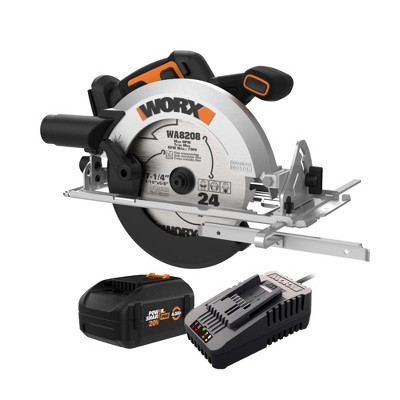 Worx Nitro WX520L 20V Power Share 4.0Ah 7.25" Cordless Circular Saw with Brushless Motor