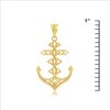 Classic Gold 14K Yellow Gold Designed Anchor Pendant - 2 of 3