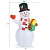 Tangkula 5FT Christmas Inflatable Snowman Decoration w/Rotating LED Lights for Garden Yard - 2 of 4