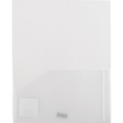 Staples Report Cover with 2 Pockets Plastic Clear 970151