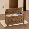 Farmhouse Style Storage Chest and Bench with Safety Hinges - Versatile Storage Solution for Entryway, Bedroom, and Living Room - 4 of 4