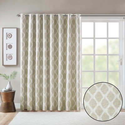 MAYEERTY Only 1 Pc Panel Printed Ikat Blackout Patio Curtain