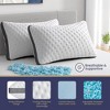 DSVIMOY Support Pillow Cooling Gel Memory Foam Pillow with Smooth Washable Cover for Sleeping Comfort, White, 16.9"*5.9"*5.9" - 4 of 4