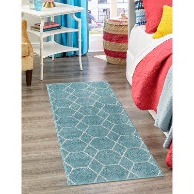 Unique Loom Trellis Frieze Geometric Trellis Indoor Woven Area Rug