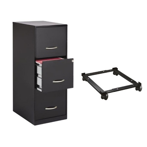 Steel Soho 2 Piece 3 Drawer Letter File Cabinet And Mobile File