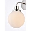 Elegant Lighting Hanson 1 light bath sconce in polished nickel with frosted shade - 4 of 4