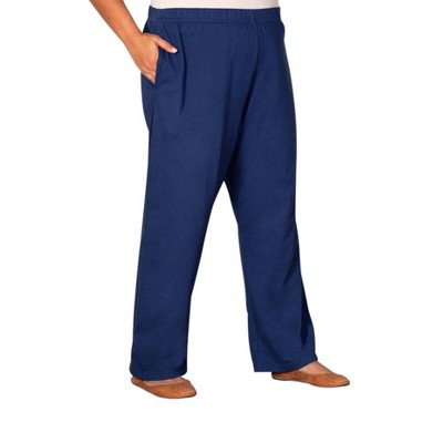 Women's Cotton Jersey Wide Leg Knit Pants - Plus - On The Plus Side