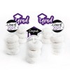 Big Dot of Happiness Purple 2025 Graduation Party - Dessert Cupcake Toppers - Clear Treat Picks - Set of 24 - 2 of 4