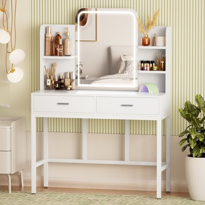 Aheaplus Makeup Vanity with Mirror and Lights