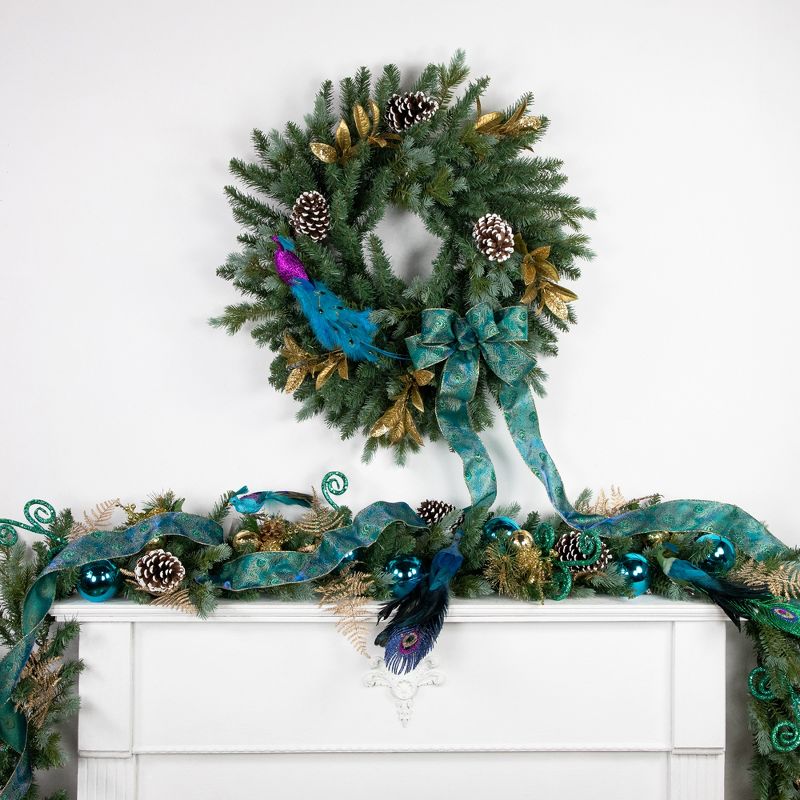 Northlight Real Touch™️ Blue Spruce Artificial Christmas Garland - 9' x 14" - Unlit, 2 of 9