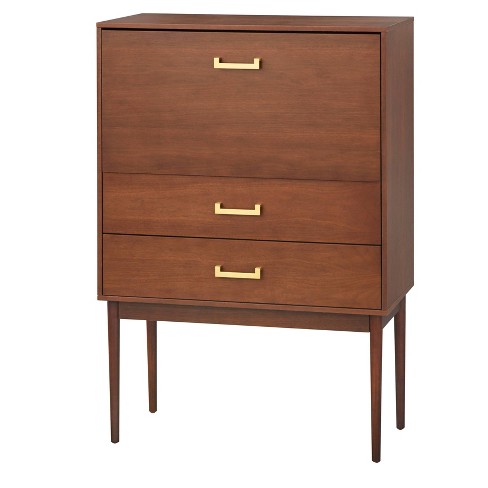 Taja 3 drawer modern deals bar cabinet