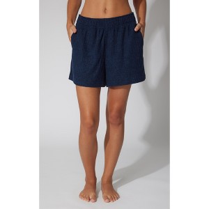 Yogalicious Womens Ribbed Wide Leg Lounge Short - 1 of 3