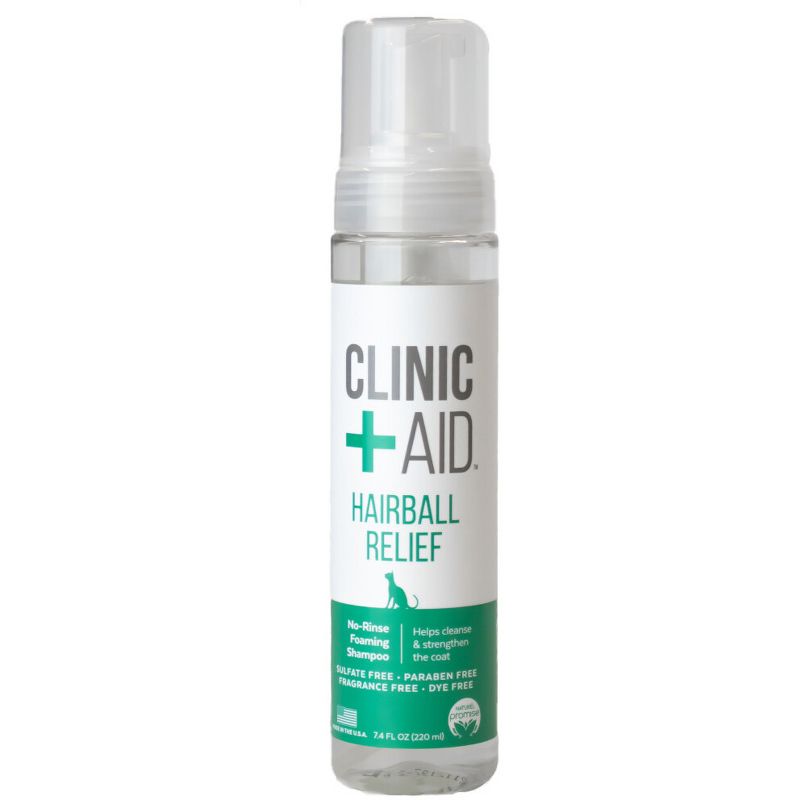 Clinic Aid Hairball Relief No-Rinse Foaming Shampoo for Cats - 7.4 fl oz, 1 of 10