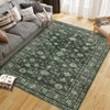 Area Rug Vintage Living Room Washable Distressed Rug Carpet Floral Bedroom Rug Retro Accent Throw Rug Office Dining Room Nursery Indoor - 3 of 4