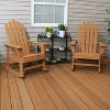 Sunnydaze Outdoor Natural Fir Wood with Cedar Finish Lounge Patio Adirondack Rocking Chair - Light Brown - 3 of 4