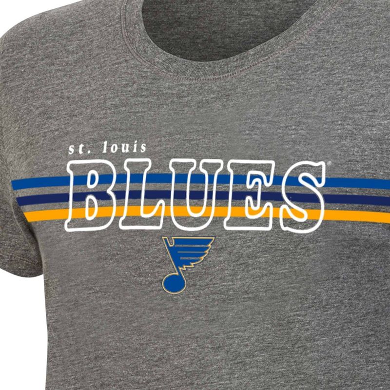 NHL St. Louis Blues Women&#39;s Gray Short Sleeve Fashion T-Shirt, 3 of 4