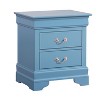 HomeStock Teal Nightstand 24x22x16 with One Spacious Drawer, Compact Bedside Table for Storage and Bright Contemporary Bedroom Decor - 3 of 4