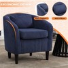 HOMEFUN Modern Corduroy Upholstered Accent Chair with Wooden Legs - 2 of 4