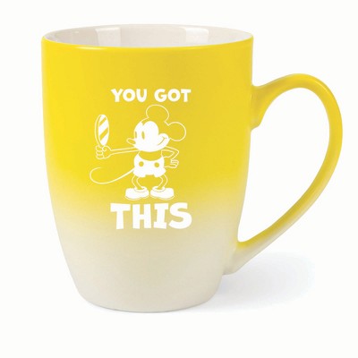 Elanze Designs You Got This Two Toned Ombre Matte 10 ounce New Bone China Coffee Tea Cup Mug, Black and White