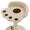 vidaXL Cat Tree Beige and Brown Particle Board Frame, Plush, Sisal Rope - 4 of 4