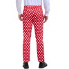 INSPIRE CHIC Men's Regular Fit Flat Front Polka Dots Printed Pants - 3 of 4
