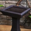 Sunnydaze Outdoor Glass Fiber Reinforced Concrete Patio Garden Simply Square Modern Bird Bath - 23" - 3 of 4