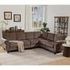109.5'' Chenille Modular L-Shaped 6-Seater Sectional Sofa with Rivets Decorated Rolled Armrest and 7 Back Cushions - 3 of 4