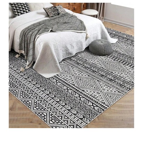 Area Rug for Living Room, Machine Washable Area Rugs, Boho Distressed Rugs for Bedroom, Under Dinning Table Stain Resistant Rug s, Non-Shedding Non-Slip Indoor Floor Carpet for Home - image 1 of 4