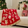 Snuggle Sac Christmas Throw Blanket Soft Knit Bed Blanket 50x60" - 3 of 4